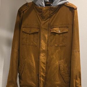 Levi's Tan Military Field Jacket with Hood